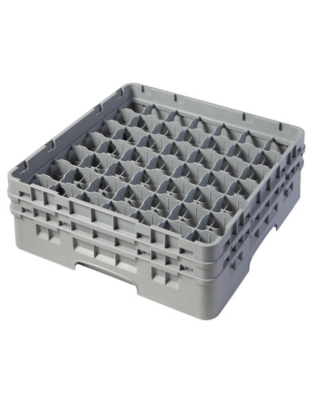 CAMBRO - 49S434-151 - Cesta de lavado 49 comp. 2 alturas - 6 cm Ø máx. - alt. máx. 13,5 cm - 50 x 50 x 18,4 cm
