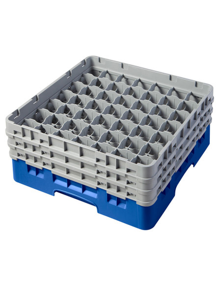 CAMBRO - 49S638-167 - Cesta de lavado 49 comp. 3 alturas - 6 cm Ø máx. - alt. máx. 17,6 cm - 50 x 50 x 22,5 cm