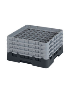 CAMBRO - 49S800-110 - Cesta de lavado 49 comp. 4 alturas - 6 cm Ø máx. - alt. máx. 21,7 cm - 50 x 50 x 26,7 cm