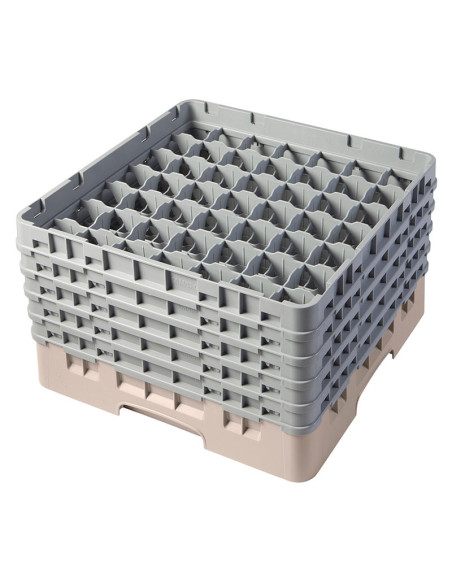 CAMBRO - 49S958-416 - Cesta de lavado 49 comp. 5 alturas - 6 cm Ø máx. - alt. máx. 25,8 cm - 50 x 50 x 30,8 cm