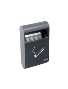 PROBBAX - AT-0202-DGRY - Cenicero de exterior para pared rectangular 1,5 L - 15,2 x 6,4 x 25,5 cm - Gris oscuro