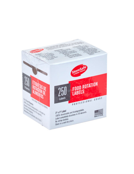 CAMBRO - 23SLINB250 - Etiquetas disolubles - 7,6 x 5 cm - Blanco