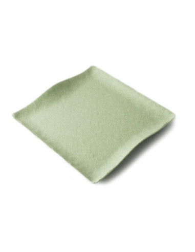 ADRIER - SQP2828-MBK Pack de 6 Unidades - Colección Terral - Plato cuadrado con borde ondeado - 28 x 28 x 2,5 cm