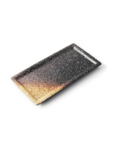 ADRIER - RCTP2814-MBK Pack de 12 Unidades - Colección Terral - Plato rectangular mediano - 28 x 14 x 1,6 cm