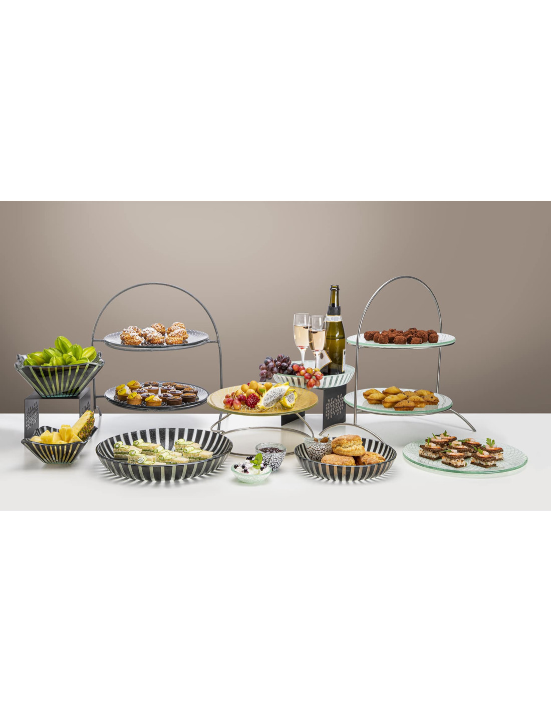Platos Redondos Vidrio Rosseto Kalderon Apto Catering