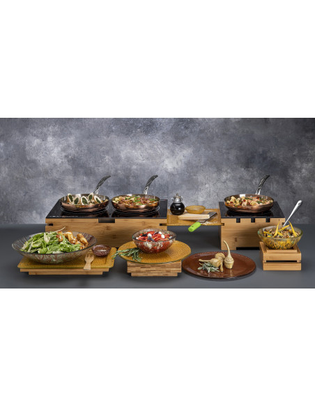 Platos de vidrio redondos decorativos para hostelería Rosseto