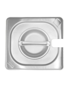 DBMARK - GNLN16000 - Tapa GN 1/6 de acero inoxidable con muesca.