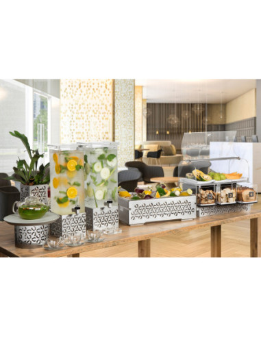 Soporte para Buffet Moderno en Acero Inoxidable Rosseto