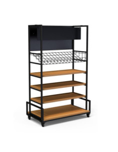 Carrito Modular con Bambú para Hostelería Rosseto