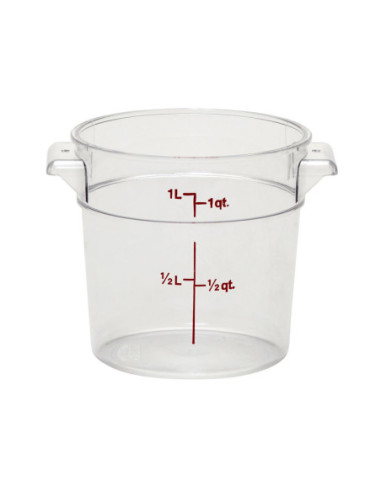 CAMBRO - RFSCW1 -135 - Recipiente redondo 900 ml - 15,4 x 15,4 cm - Transparente (Tapa no incluida)