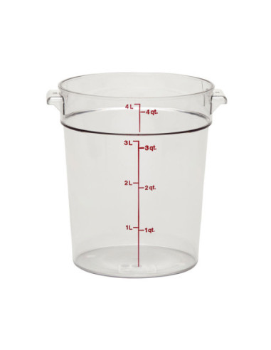 CAMBRO - RFSCW4-135 - Recipiente redondo 3,8 l - 20,8 x 20,8 cm - Transparente (Tapa no incluida)