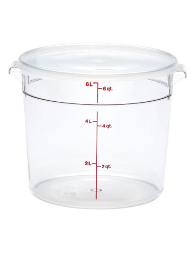 CAMBRO - RFSCW6-135 - Recipiente redondo 5,7 L - 25,2 x 25,2 cm - Transparente (Tapa no incluida)