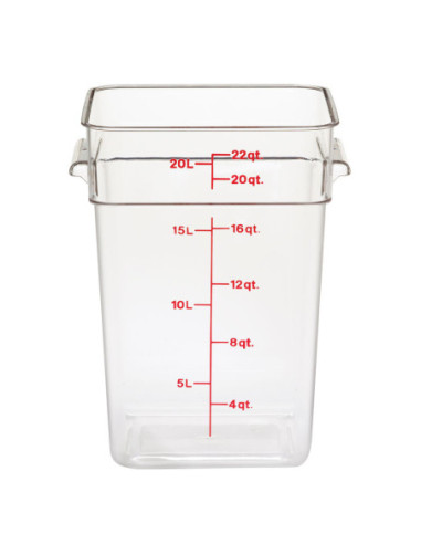 CAMBRO - 22SFSCW-135 - Recipiente cuadrado 20,8 L - Transparente
