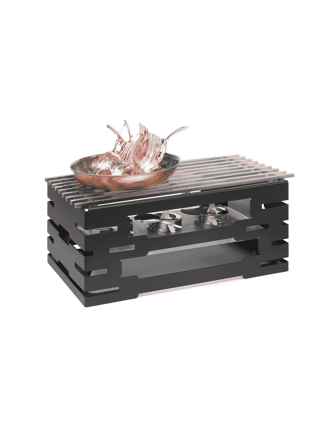 Grill Rectangular Acero Inoxidable Multi Chef Rosseto