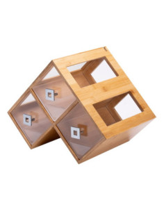 Triple Vitrina Expositora de Miel de Bambú Rosseto