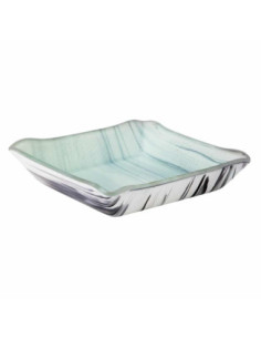 Bandeja conica cuadrada negra y blanca Rosseto