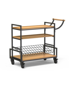 Carrito de Servicio Bambú y Metal Rosseto