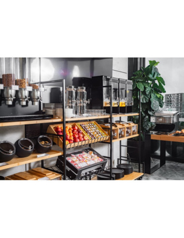 Carro de Servicio Modulite Marco Negro Rosseto