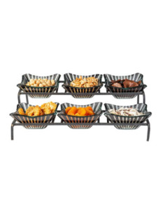 Soporte de Condimentos en Metal con Vasos Rosseto