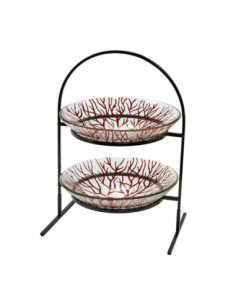 Soporte Redondo para Barra Rosseto con Vaso de Vidrio Cognac