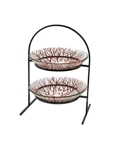 Soporte Redondo para Barra Rosseto con Vaso de Vidrio Cognac