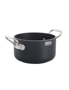 Cacerola alta AlBlack 1907 en aluminio antiadherente de 5mm, dos asas, diámetro 24cm