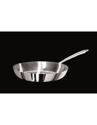 Sartén Alu-inox 1907 pulida de 3 capas, para inducción con un mango, diámetro 32 cm