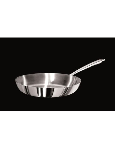 Sartén Alu-inox 1907 pulida de 3 capas, para inducción con un mango, diámetro 32 cm