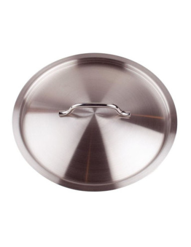 Tapa de acero inoxidable con puente, diámetro 24 cm.