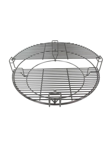 Parrilla de acero de 2 niveles para barbacoa Kamado BBPRO Grande Agnelli