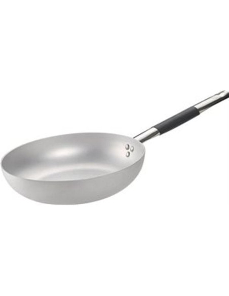 Sartén de inducción de aluminio de 3 mm de espesor con mango frío, diámetro 24 cm