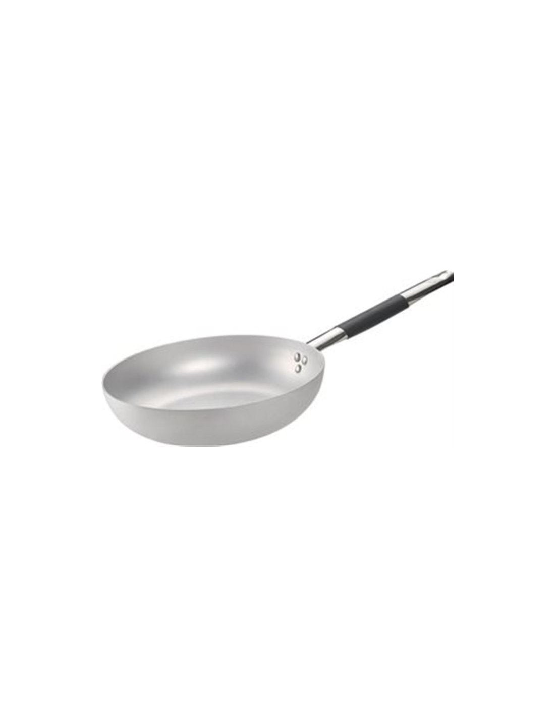 Sartén de inducción de aluminio de 3 mm de espesor con mango frío, diámetro 28 cm