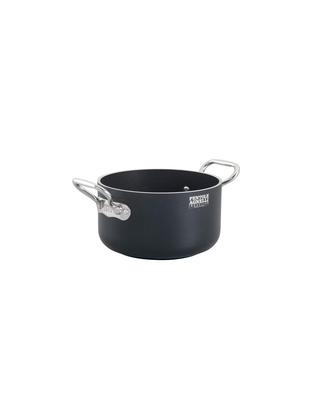Cacerola alta AlBlack 1907 en aluminio antiadherente de 5mm, dos asas, diámetro 28cm