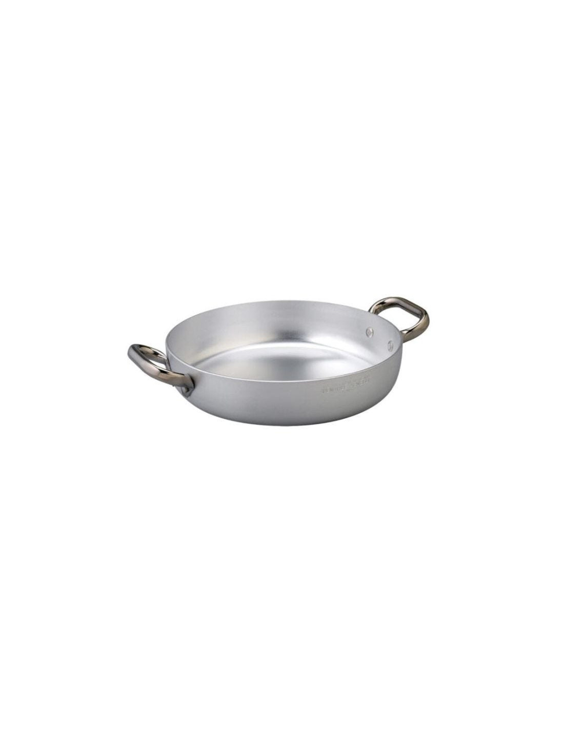 Sartén de aluminio de 3 mm para inducción, dos asas, diámetro 32 cm