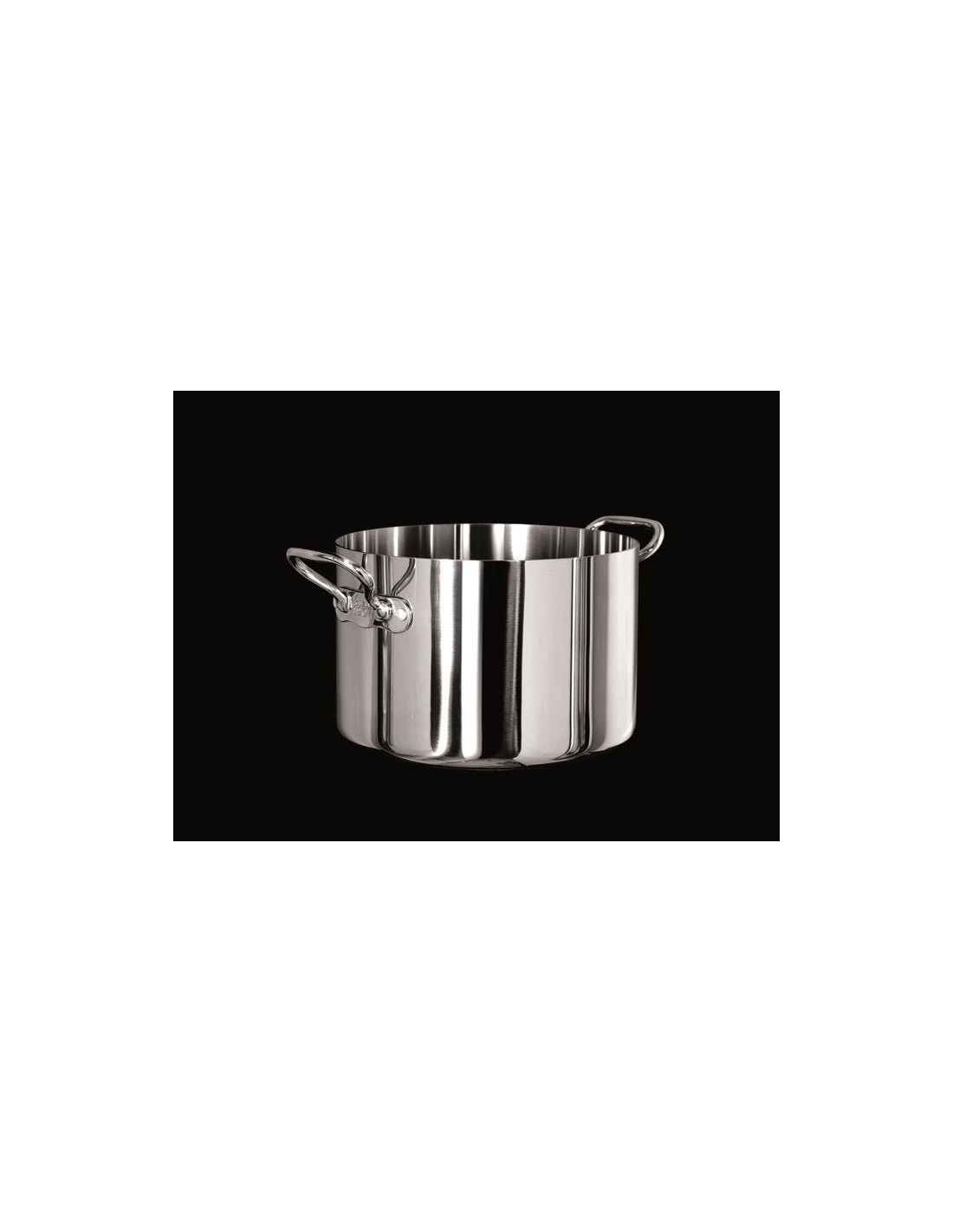 Cacerola Alu-inox 1907 de 3 capas de alto brillo, para inducción con dos asas, diámetro 36 cm