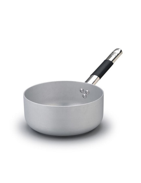 Cacerola baja de aluminio de 3mm para inducción, con mango "cool", diámetro 28cm