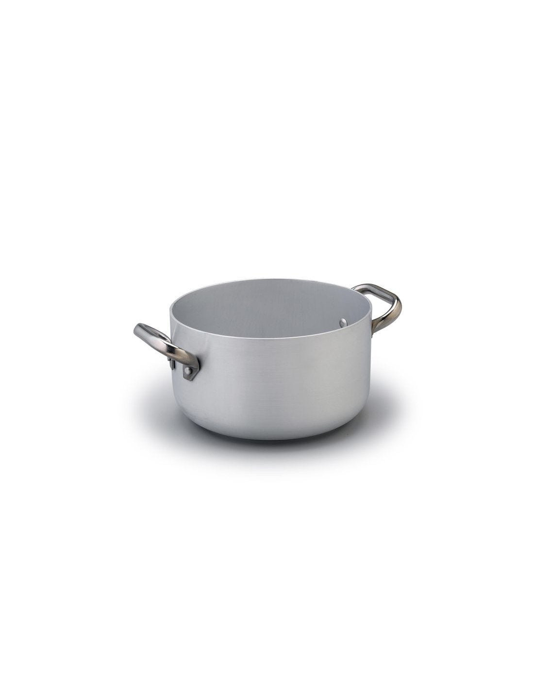 Cacerola de aluminio de 3 mm de espesor para inducción, dos asas, diámetro 24 cm