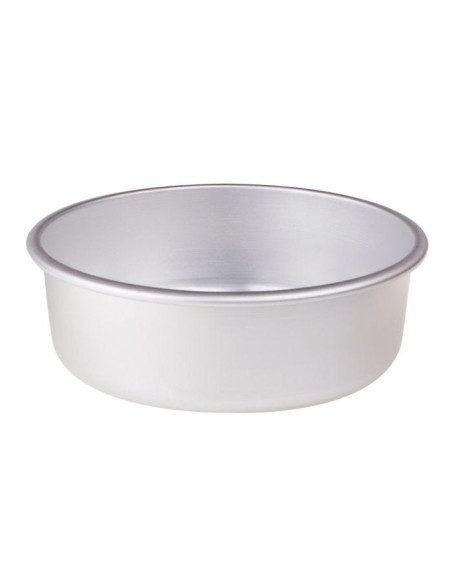 Molde cónico de aluminio para tartas con borde (alto 8 cm), diámetro 32 cm