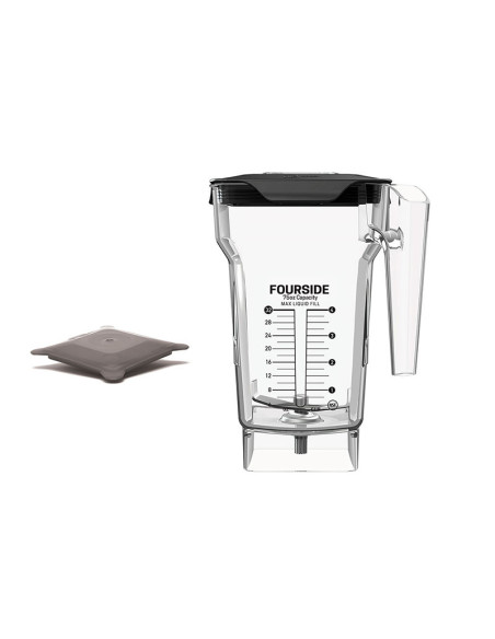 BLENDTEC - 40-609-61 - Jarra FOURSIDE de 1 litro con tapa plana blanda para batidora profesional Blendtec