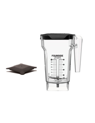 BLENDTEC - 40-609-62 - Jarra FOURSIDE de 1 litro con tapa plana dura para batidora profesional Blendtec