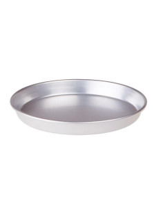 Molde cónico de aluminio para tartas con borde (alto 3 cm), diámetro 34 cm