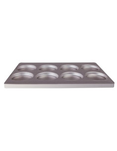 Molde para focaccia de aluminio (8 moldes Ø 14), tamaño 60x40cm
