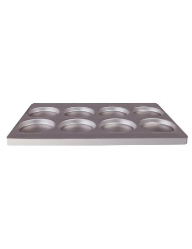 Molde para focaccia de aluminio (8 moldes Ø 14), tamaño 60x40cm