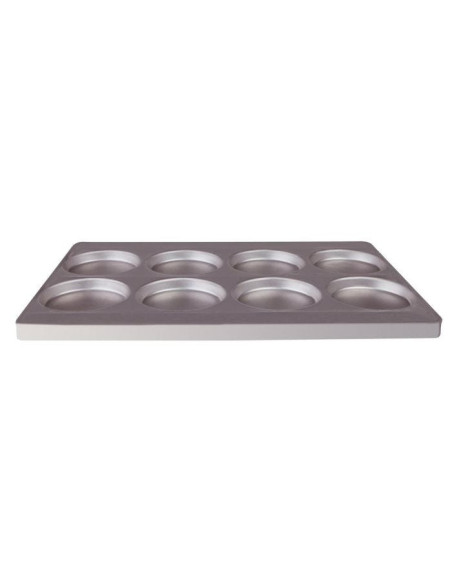 Molde para focaccia de aluminio (8 moldes Ø 14), tamaño 60x40cm