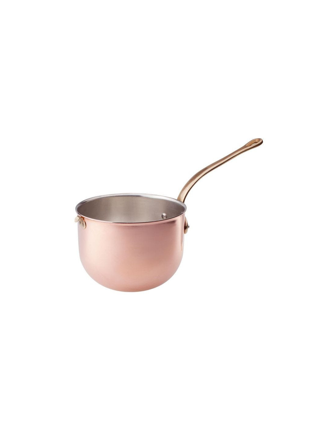 Baño María de cobre estañado, 18 cm de diámetro