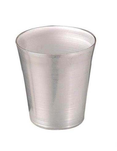 Molde alto de aluminio para flan, diámetro 6,5 cm.