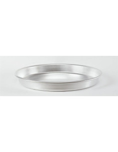 Molde redondo y pesado para pizza con borde para porciones de pizza (alto 4,5 cm), diámetro 50 cm