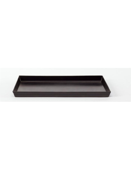 Bandeja rectangular de chapa azul para hornear pasteles y pizzas, tamaño 45x35cm