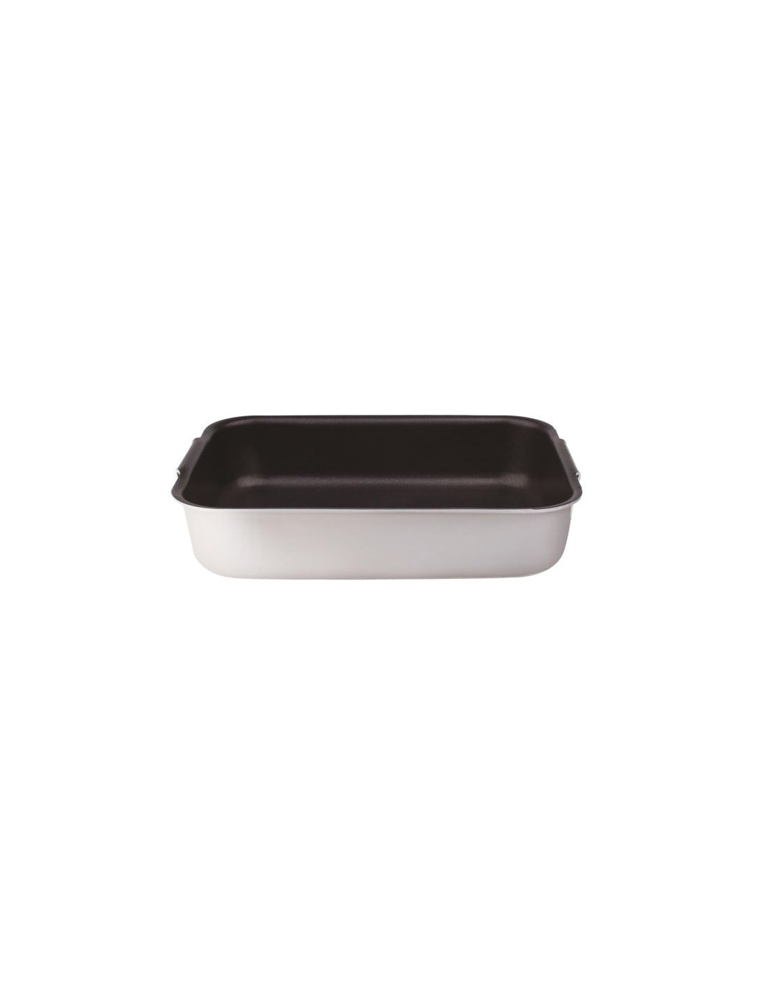 Bandeja rectangular para asar en aluminio antiadherente de 3 mm con esquinas redondeadas, tamaño 35x26cm