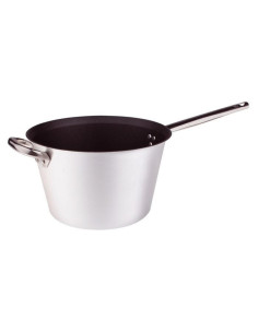 Olla para polenta de aluminio antiadherente de 3 mm con asa y empuñadura, diámetro 24 cm